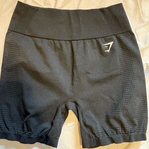 Gymshark Seamless Shorts Large Gray High Waisted Contour Workout